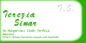 terezia simar business card